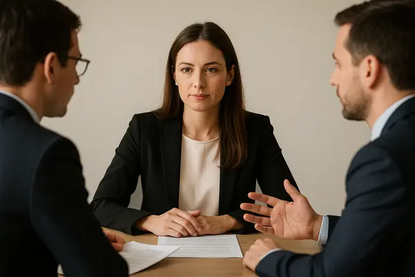3 lawyers in an office discussing a legal case from EZ Lemon Law Lawyer in Fort Worth, TX - Lemon law for Honda