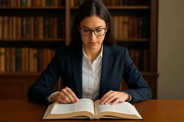 a female lawyer reading a legal book from EZ Lemon Law Lawyer in Mansfield, TX - Mansfield TX